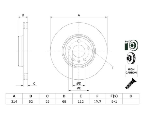 Disque de frein BD1326 Bosch, Image 5