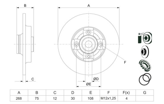 Disque de frein BD1334 Bosch, Image 5
