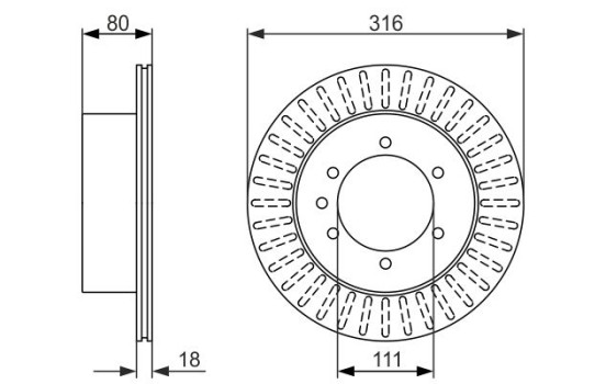 Disque de frein BD1335 Bosch, Image 4