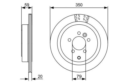 Disque de frein BD1350 Bosch, Image 5