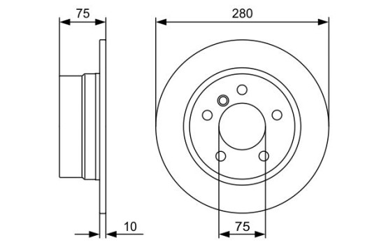 Disque de frein BD1354 Bosch, Image 5