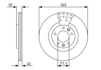 Disque de frein BD1358 Bosch