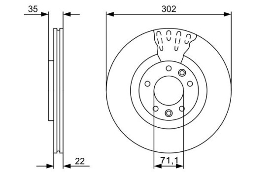 Disque de frein BD1358 Bosch