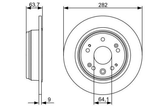Disque de frein BD1361 Bosch, Image 5
