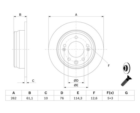 Disque de frein BD1364 Bosch, Image 5