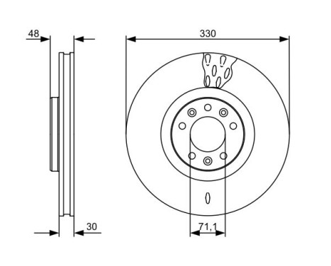 Disque de frein BD1379 Bosch, Image 5