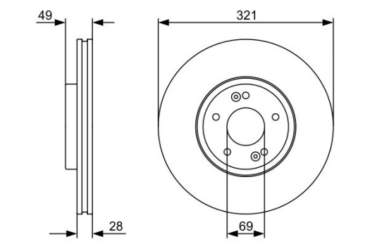 Disque de frein BD1383 Bosch, Image 5