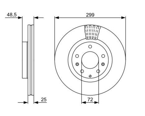 Disque de frein BD1387 Bosch, Image 5