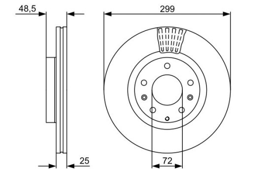 Disque de frein BD1387 Bosch, Image 5