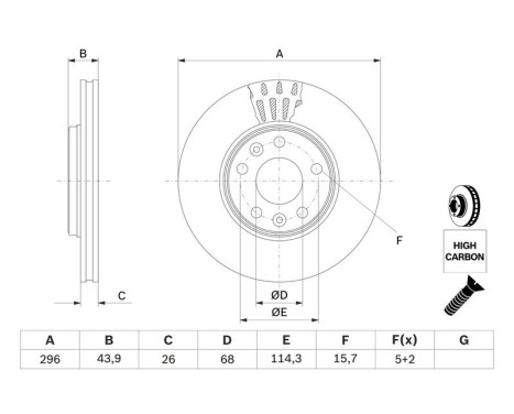 Disque de frein BD1395 Bosch, Image 5