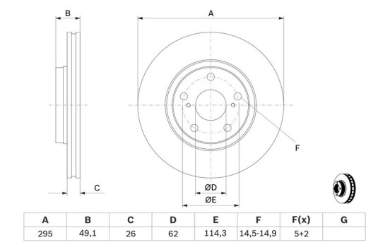 disque de frein. BD1403 Bosch, Image 5