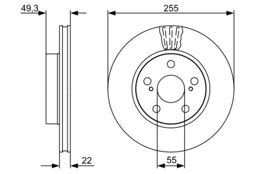 Disque de frein BD1407 Bosch, Image 5