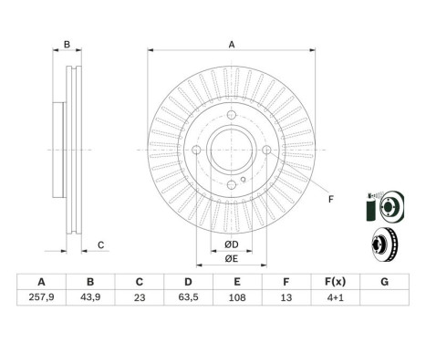 Disque de frein BD1409 Bosch, Image 6
