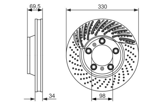 Disque de frein BD1422 Bosch, Image 5