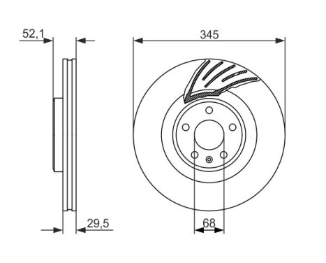 Disque de frein BD1433 Bosch, Image 5