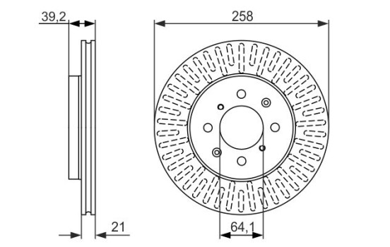 Disque de frein BD1437 Bosch, Image 5