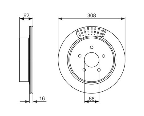 Disque de frein BD1449 Bosch, Image 5