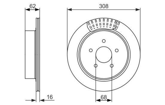 Disque de frein BD1449 Bosch, Image 5