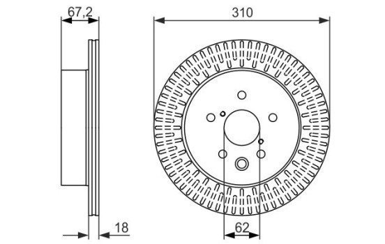 Disque de frein BD1458 Bosch, Image 5