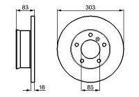 Disque de frein BD151 Bosch