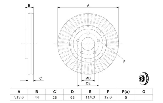 Disque de frein BD1517 Bosch, Image 5