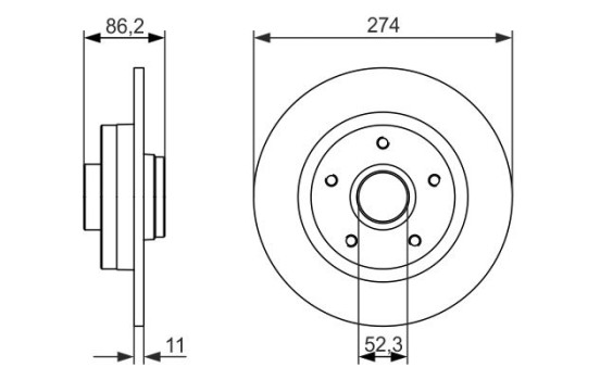 Disque de frein BD1519 Bosch
