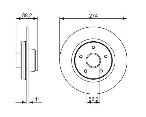 Disque de frein BD1530 Bosch, Image 5