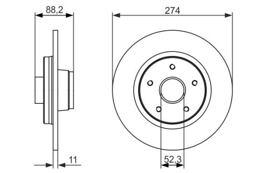 Disque de frein BD1530 Bosch, Image 5