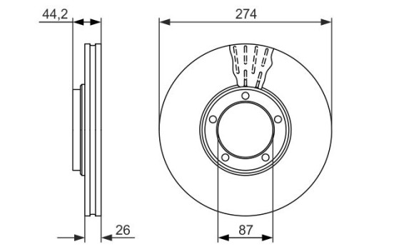 Disque de frein BD1531 Bosch, Image 5