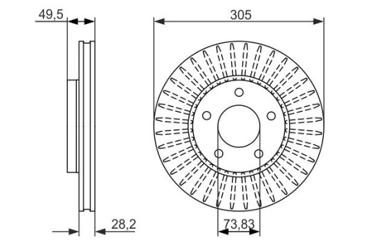 Disque de frein BD1533 Bosch, Image 5