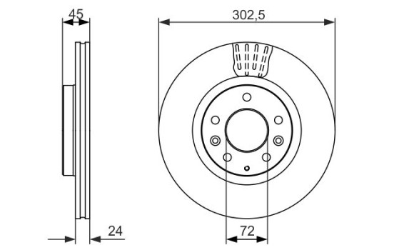 Disque de frein BD1534 Bosch