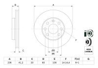 Disque de frein BD154 Bosch