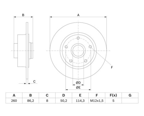 Disque de frein BD1541 Bosch, Image 5