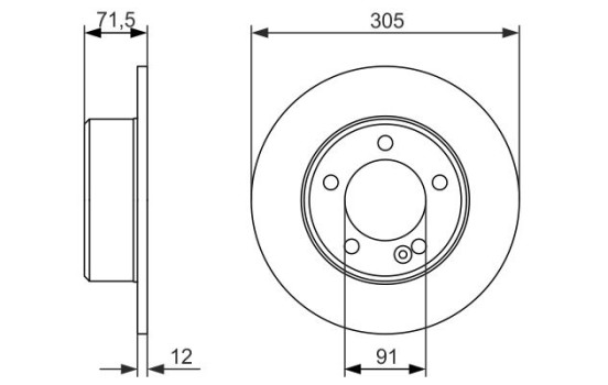 Disque de frein BD1546 Bosch, Image 6