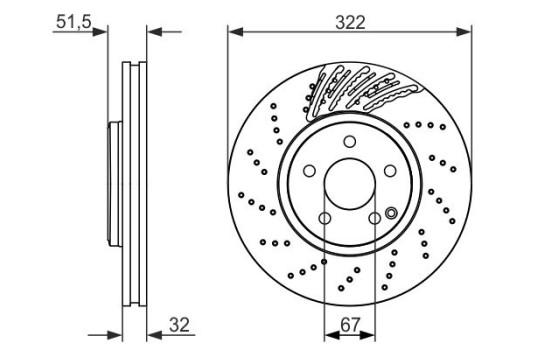 Disque de frein BD1552 Bosch, Image 5