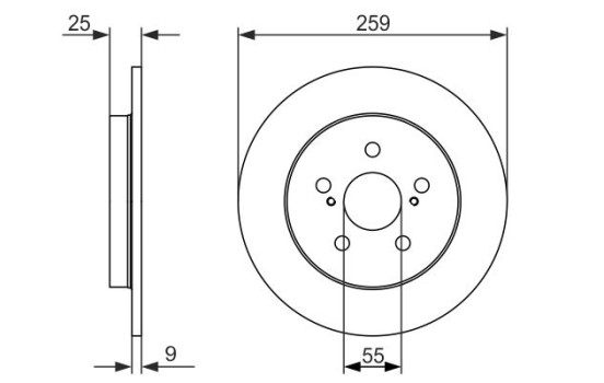 Disque de frein BD1553 Bosch, Image 2