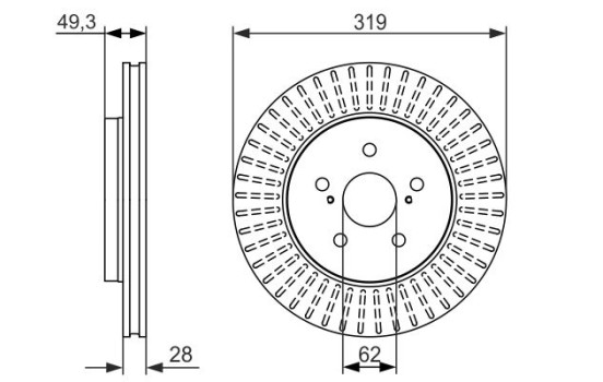 Disque de frein BD1554 Bosch, Image 5