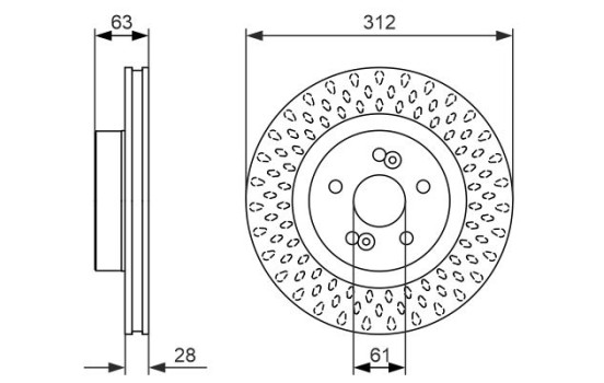 Disque de frein BD1555 Bosch, Image 5