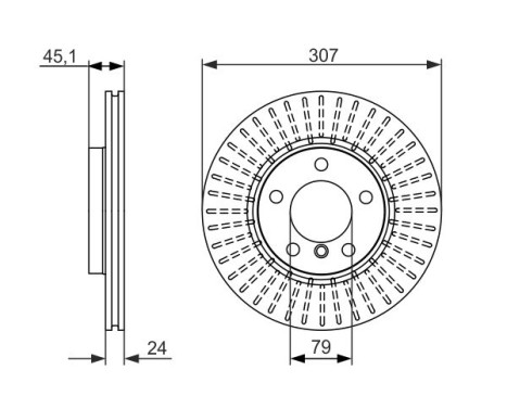 Disque de frein BD1558 Bosch