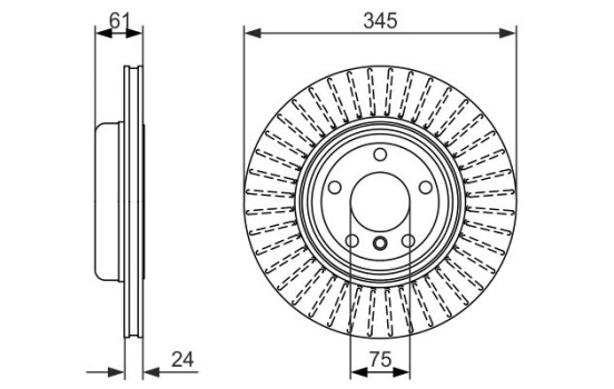 Disque de frein BD1561 Bosch, Image 5