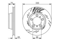 Disque de frein BD1564 Bosch