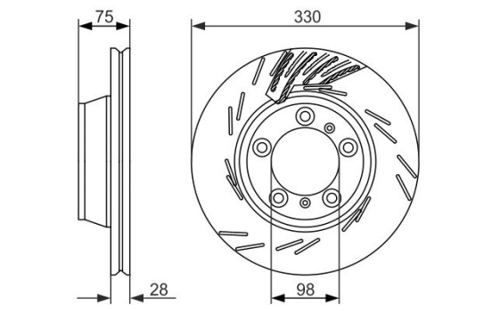 Disque de frein BD1565 Bosch, Image 5