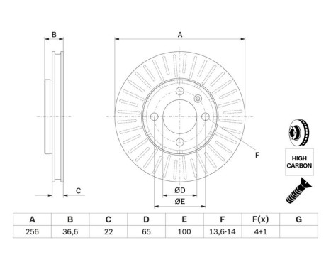 Disque de frein BD1606 Bosch, Image 5