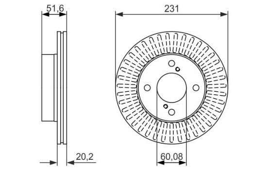 Disque de frein BD1608 Bosch, Image 5