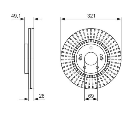 Disque de frein BD1616 Bosch