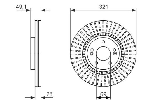 Disque de frein BD1616 Bosch