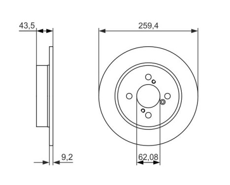 Disque de frein BD1622 Bosch, Image 5