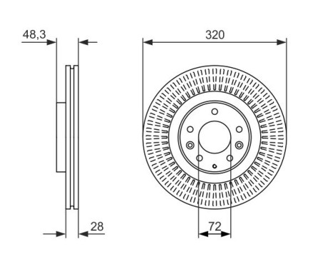 Disque de frein BD1625 Bosch, Image 5