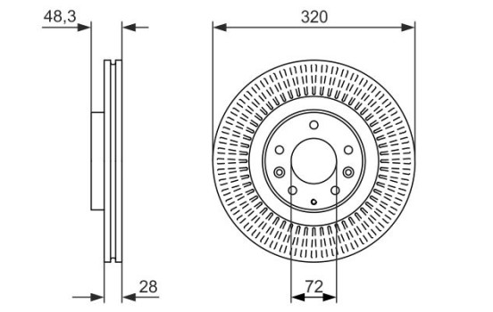 Disque de frein BD1625 Bosch, Image 5
