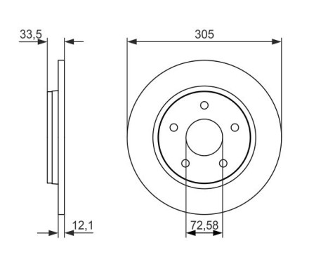 Disque de frein BD1636 Bosch, Image 5